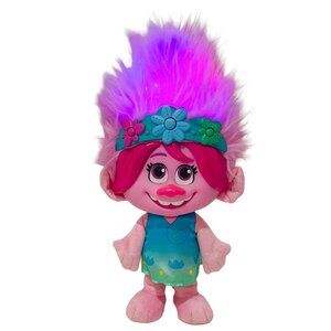 Trolls World Tour Poppy Talking Light-Up Plush — Color Poppin Hair Doll